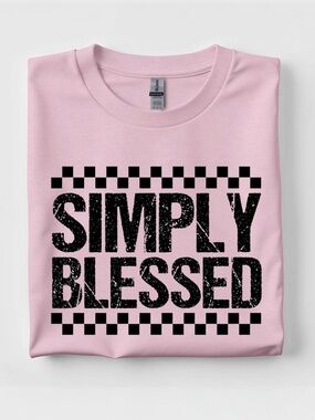 Simply Blessed T-shirt Religious Inspirational Graphiic Tee XXL 2XL 3XL New